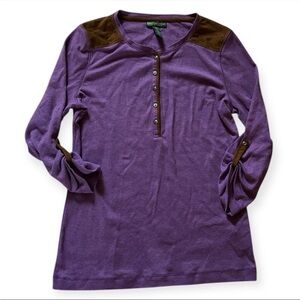 VTG Purple Ralph Lauren Western Lauren Jeans Co Long Sleeve Top Size Medium